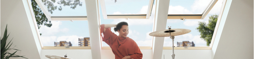 Tophængt ovenlysvindue med vippefunktion